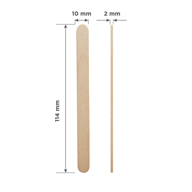 Wooden wax applicator stick №1 STALEKS PRO (spatula) 150x17 mm (100 pc