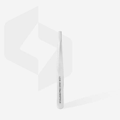 Staleks Pro Expert 10 Type 1 Eyebrow Tweezers Wide Straight Edge TE-10/1