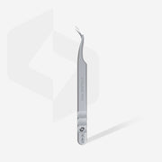 Staleks Pro Expert 45 Type 1 Professional Eyelash Tweezers with Fiber Tips Curved TE-45/1