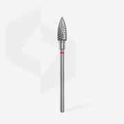 Staleks Pro Expert Carbide Nail Drill Bit “flame” Red Head Diameter 5 mm Working Part 13.5 mm FT10R050/13.5