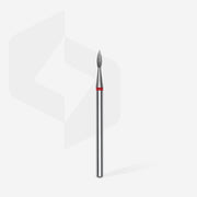 Staleks Pro Expert Diamond Nail Drill Bit Pointed Flame Red Head diameter 1.8 mm Working Part 8 mm FA11R018/8