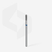 Staleks Pro Expert Diamond Nail Drill Bit Rounded Cylinder Blue Head Diameter 2.3 mm Working Part 6.5 mm FA30B023/6.5