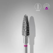 Staleks Pro Expert Carbide Nail Drill Bit Corn Purple Head Diameter 5 mm Working Part 13 mm FT90V050/13
