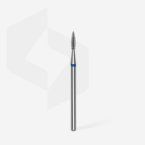 Staleks Pro Expert Diamond Nail Drill Bit Pointed Flame Blue Head Diameter 1.8 mm Working Part 8 mm FA11B018/8