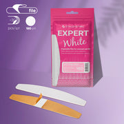 Staleks Pro Expert 40 White Disposable Files for Crescent Nail File Soft Base 100 grit 30 pcs  DFE-40-180w