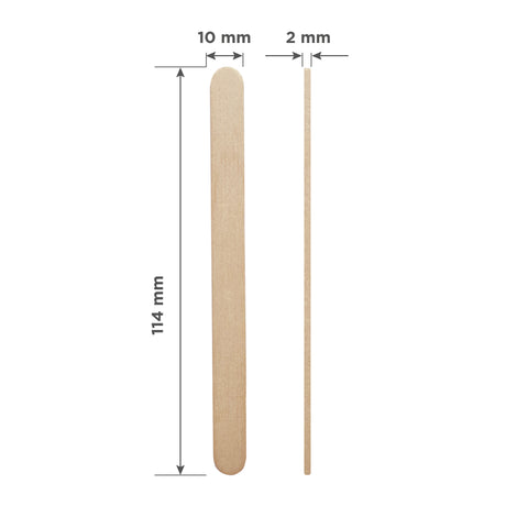 Staleks Pro Expert 30 Wooden Wax Applicator Stick Spatula Disposable 100 pcs DSW-30