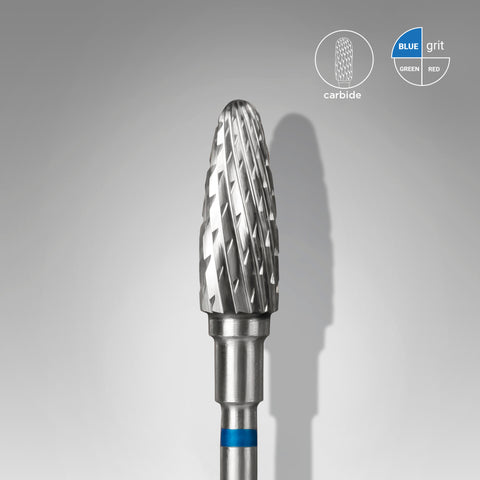 Staleks Pro Expert Carbide Nail Drill Bit Corn Blue Head Diameter 5 mm Working Part 13 mm FT90B050/13