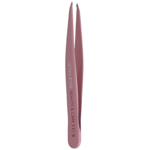 Staleks Beauty & Care 11 Type 5 Eyebrow Tweezers Point Pink Color TBC-11/5