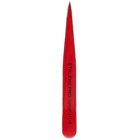 Staleks Pro Expert 11 Type 5r Eyebrow Tweezers (Point) Red TE-11/5r View 3