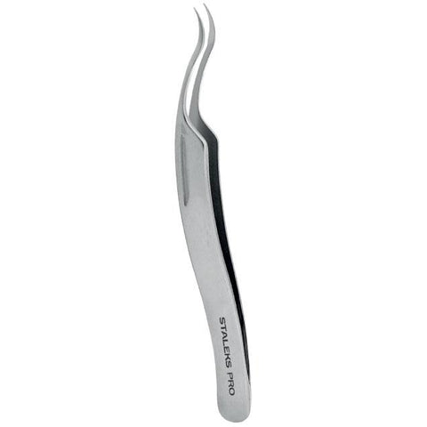 Staleks Pro Expert 41 Type 4 Professional Eyelash Tweezers Curved Radius TE-41/4