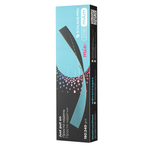 Staleks Pro papmAm Mix for Straight Nail File Disposable Double-Sided Files 180/240 grit (50 pc) DFCMix-22-180/240